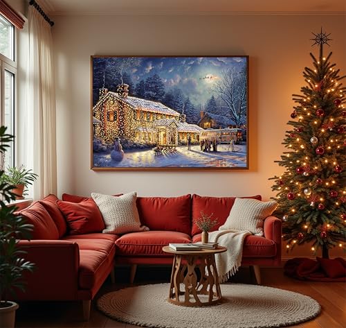 Jigsaw Puzzles 1000 Pieces - Puzzles for Adults - Christmas Family Snowman Deer Town Holiday Impossible Difficult Challenging Puzzles - color: Christmas Family Snowman Deer Town