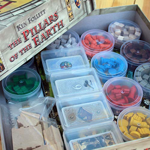 BitsBins Board Game Piece Storage and Organizers, Accessories That Organize Tokens and Components Both in The Game Box and During Game Play | Combo Pack of 6 Pods, 4 Minis, 4 Originals and 4 XL's - size: Combo Set