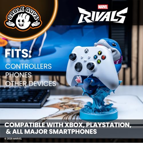 Cableguys Marvel Jeff the Land Shark Controller Holder & Phone Stand | Marvel Rivals Gaming Accessories for Room and Desk Setup, Compatible with Xbox, PlayStation & Standard Game Controllers