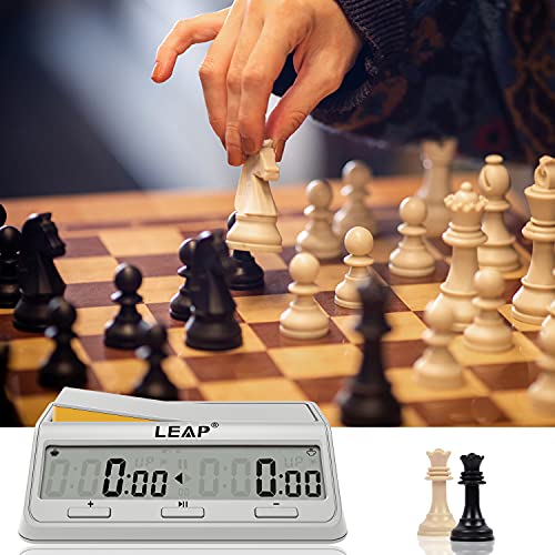 Chess Clock Digital Chess Timer Advanced for Board Game and Chess Timer with Large Screen Bonus & Delay Count Down up Alarm Milk Wihite - color: Milk White
