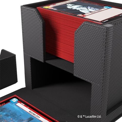 Gamegenic Star Wars Unlimited DECK POD - Elevate Your Gaming Experience! Premium Deck Box, Holds 60 Double-Sleeved Cards, Designed for the Star Wars Unlimited TCG, Black/White Color, Made