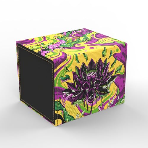 (Melting Black Lotus) 100% Hand-Drawn TCG/MTG 100+ Card Vault Deck Box - style: Melting Black Lotus