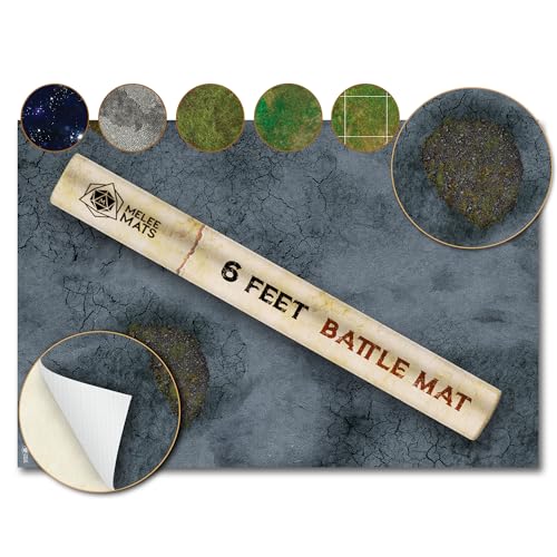Melee Mats Wargaming Battle Mat, 48"x72" - Terrain for Warhammer 40K, Dungeons and Dragons, Tabletop RPG, Miniatures & Strategy Games - Durable Vinyl Map - color: Road Decay, size: 48"x72