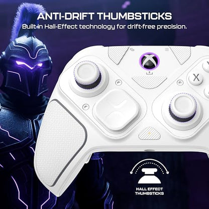 Turtle Beach Victrix Pro BFG Reloaded Wireless Gaming Controller for Xbox | Xbox Series X|S, Xbox One, PC, Modular, Fightpad Module, Hall-Effect Sticks, Triggers, 4 Remappable Buttons, Esports, White - color: White