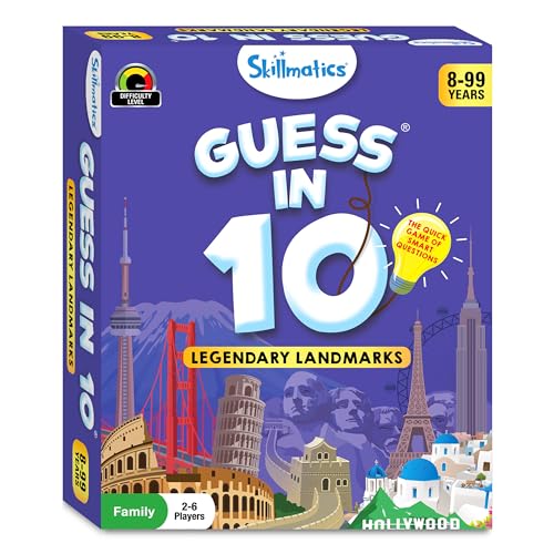 Skillmatics Guess in 10 Legendary Landmarks, Educational Travel Toys for Boys, Girls, and Kids Who Love Card Games, Board Games, Geography and History, Trivia, Gifts for Ages 8, 9, 10 and Up - style: 5. Landmarks