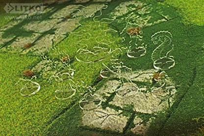 LITKO Invisible Monster Markers | Compatible with D&D & Pathfinder | Ten transparent stand-ins: fey, fiend, wraith & more invisible foes | 25mm, glue assembly