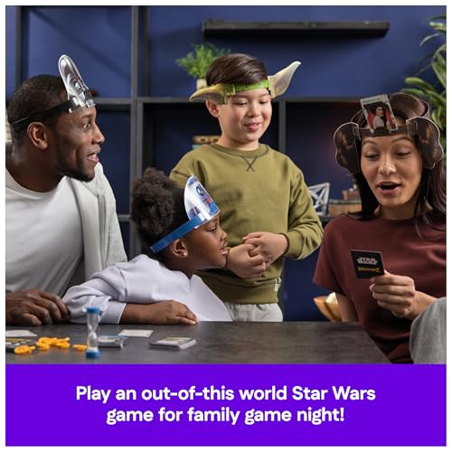 Spin Master Games, Star Wars Hedbanz, Hilarious Picture Guessing Board Game Featuring Classic & Modern Characters, Star Wars Trivia, for Family & Kids, 2-6 Players, for Ages 6 & Up - style: Star Wars Hedbanz
