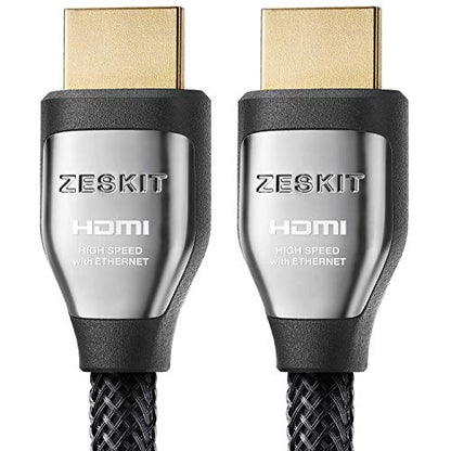 Zeskit Cinema Plus 4K 10ft High Speed with Ethernet 22.28Gbps HDMI 2.0b Cable, Compatible with Dolby Vision 4K 60Hz HDR ARC 4:4:4 HDCP 2.2 - size: 3m/10ft