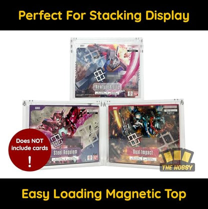GCG English Booster Box Case By The Hobby Lair | Thick 6mm Acrylic Compatible with Gundam Card Game | Magnetic Easy Top Loading