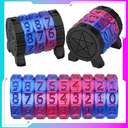 Relaxweex Life Counter Wheel Gradient Game Counter Health Tracker for TCG, TRPG Card Games Board Table top Games, 3 Rings Blue and Purple
