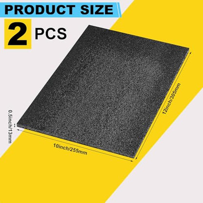 Hoolerry 2 Pcs Customizable Polyethylene Foam Packing Inserts for Cases Thick Polyethylene Cuttable Foam Sheet for Tool Box, Camera, Crafts, Storage and Crafts (12" X 10" X 0.5",Black) - size: 12" X 10" X 0.5"