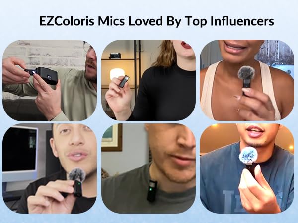 Wireless Lavalier Microphone for iPhone USB C Lav Mic for iPhone 17 16 Android Phone Microphone Video Recording TikTok Vlog Noise Canceling Clip On Microphones (Black, M6-2 in 1)
