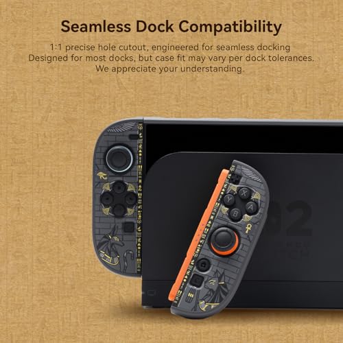 GeekShare Protective Case Compatible with Switch 2, Hard PC Slim Dockable Shell Cover Designed for Switch 2 Game Console and Joysticks Controllers - Mystic Kingdom - color: Mystic Kingdom