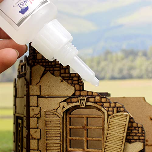 War World Gaming Destroyed Normandy House for Historical Wargames 20-28mm Scale Laser Cut MDF Building - size: Destroyed Normandy House