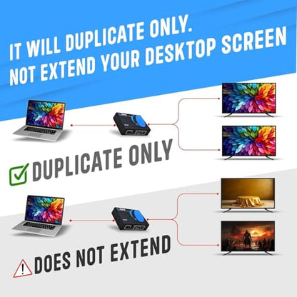 OREI HDMI Splitter 1 in 2 out - Ultra HD 4K @ 30Hz, HDCP, 3D & Full HD 1080P Support for Xbox, PS4, Blu-ray, HDTV - Adapter Included | 3D & Full HD 1080P Support for Xbox, PS4, Blu-ray, HDTV. Supports digital audio format DTS-HD/Dolby-true-HD/LPCM 7.1/DTS