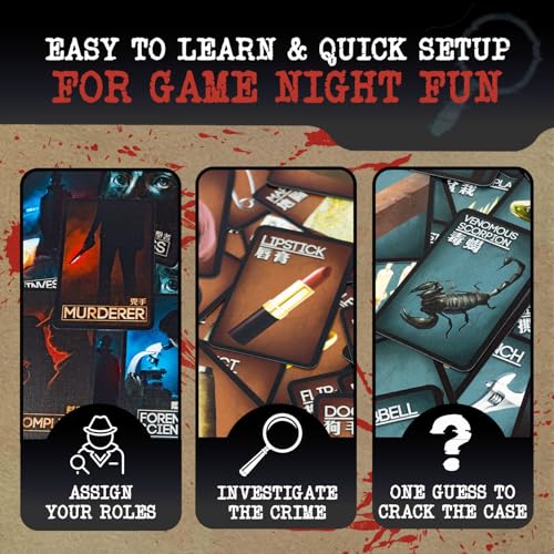 Grey Fox Games Deception: Murder in Hong Kong Board Game | Social Deduction | 4-12 Players | 20 Minutes - style: Base Game
