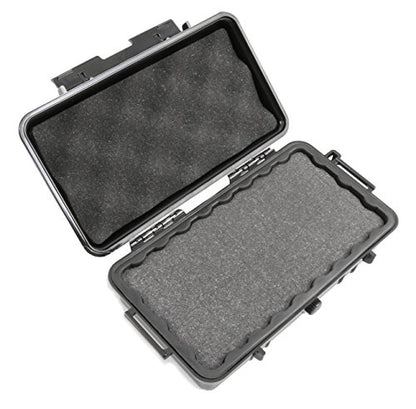 CASEMATIX 9.5" Waterproof Small Hard Case with Customizable Foam for Portable Electronics, Tools and Accessories - Hard Shell Small Plastic Case with Pre-Diced Travel Case Foam Interior - size: 9.5"