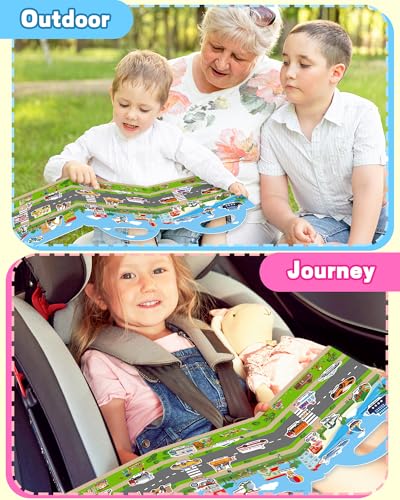 Walenced Reusable Sticker Book for Toddlers, Travel Stickers for Kids, Toddler Craft Activities Toys, Birthday Gifts for Boys & Girls - style: Transport