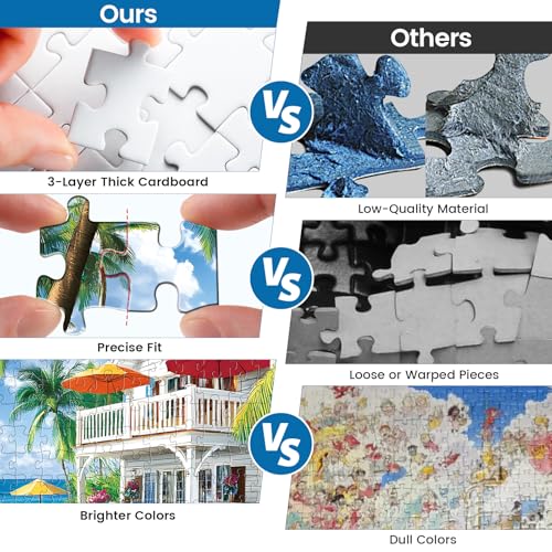 Puzzles for Adults 300 Pieces Sea View Room Puzzles 300 Pieces for Adults,Interlock Perfectly Letter on Back No Dust,Challenging Puzzle Home Decor Birthday Party Gift Toy for Men Women Olders Seniors - style: Sea View Room