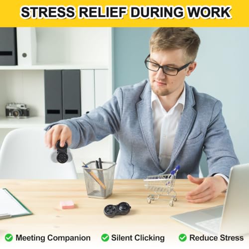 Skylety 2 Pcs Fidget Toys for Adult Controller Fidget Pad Stress Relief Cube Clicker Game Controller Sensory Educational Toy for ADHD Autism Relief Stress Anxiety (All Black Style) - style: All Black Style