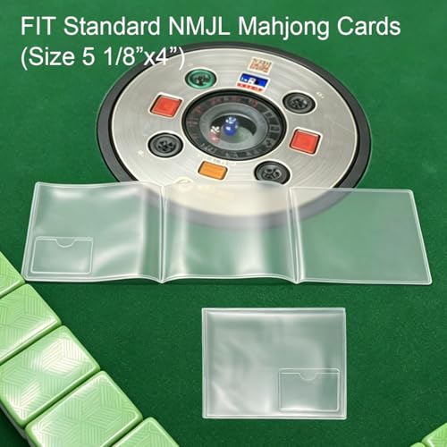 AOG Standard Mahjong Card Cover,4 Pack,Waterproof,Plastic Protector Sleeves | Durable & Spill-Resistant,Glare-Free Matte Finish, Mahjong Nights,mahjong players,gifts for friends or fellow players - size: Standard Size 4pack