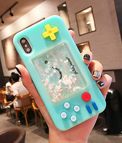 UnnFiko Squishy 3D Cartoon Game Case Compatible with iPhone 7 / iPhone 8, Creative Liquid Stars Funny Play Case Soft Rubber Protective Cover for Girls Women (Blue, iPhone 7/8/ SE2 / SE3) - color: Blue, size: iPhone 7 / 8