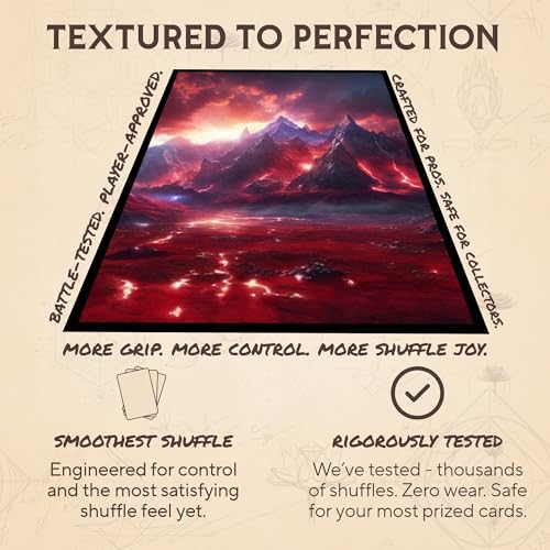 Red Mana - MTG Card Sleeves, 104ct, Standard Size, Smooth | Perfect for Double Sleeving, Smudge Resistant Matte Back, Standard 66x92mm - Compatible with Magic The Gathering & TCG Cards - color: Red Mana