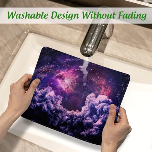 Dreamscape Galaxy Mouse Pad Square Mouse Mat Non-Slip Rubber Base Mousepad with Stitched Edge, Portable MousePads for Desk Computers Laptop Office, 9.5x8 Inches - color: Dreamscape Galaxy