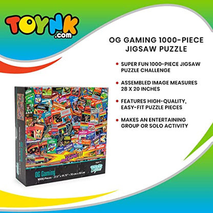 OG Gaming 1000-Piece Jigsaw Puzzle for Adults, Kids | Interactive Brain Teaser, Educational Toys & Games for Home, Indoor Activities, Building Sorting Toys for Creative Play