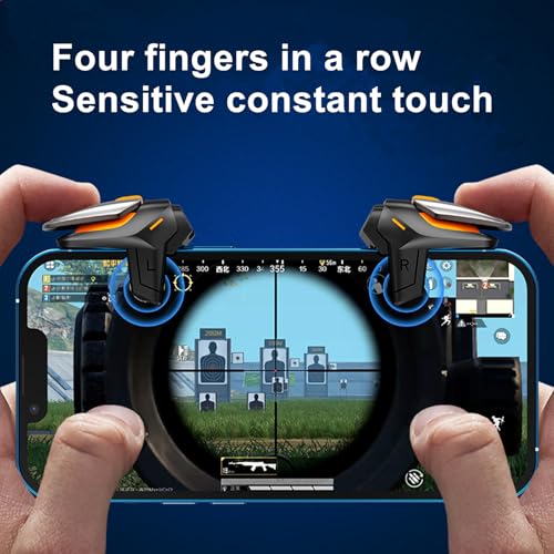 Leprato Mobile Controller, Mobile Game Trigger Cellphone Gaming Joystick Compatible with Android iOS Phones Gifts for Men Women Game Lovers - color: Black