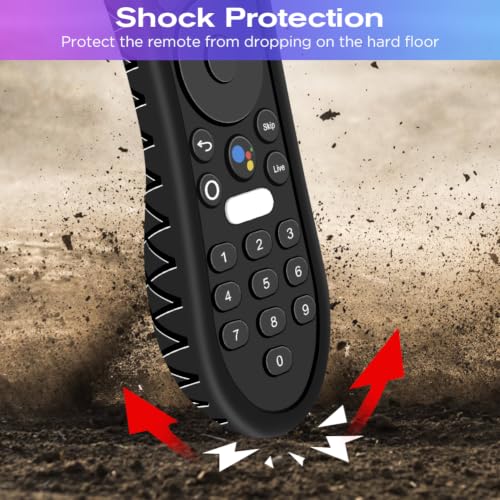 Silicone Case for TiVo Stream 4K Remote, Anti-Slip Shockproof Protective Cover for TiVo Stream Remote Controller Sleeve Protector Skin (Black) - color: Black