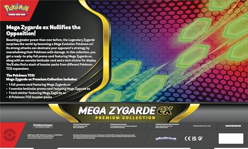Pokemon TCG: Mega Zygarde ex Premium Collection with 8 Booster Packs | 8 Booster Packs