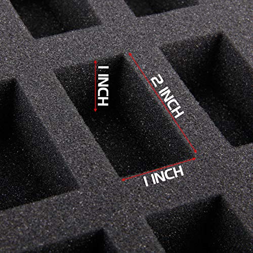ENHANCE Miniature Figure Satchel - Compact Storage & Carrying Case for DnD Miniatures with Strap, 3 Foam Trays (2 Pre-Cut and 1 Pick & Pluck Tray) - Fits 20mm to 25mm Figures (Small - Standard Base) - size: Small (32 Slots), style: Standard Base Minis