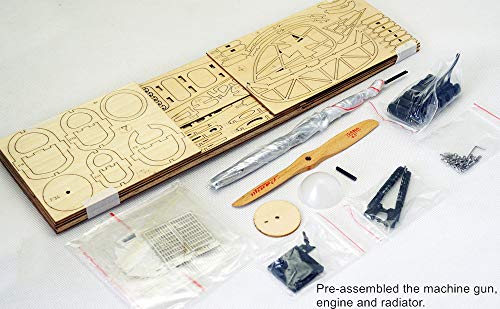 Viloga 3D Wooden Airplane Puzzles DIY Albatross D.III Biplane Model Kit, Laser-Cut Balsa Wood Airplane Kits to Build, Perfect 3D Wooden Jigsaw Puzzle for Adults Men Birthday Gift Home Decoration