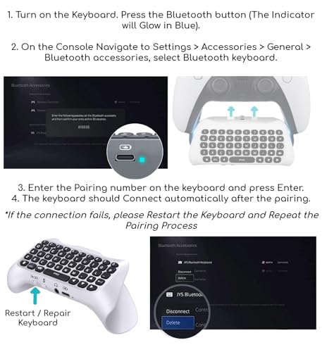 Wireless Controller Keyboard for PS5 Pro Mini Portable Gamepad Chatpad with Built-in Speaker for Dualshock 5 Compact Keypad for PS5 Controller Voice Chat Board for Playstation 5 Gamepad Messaging