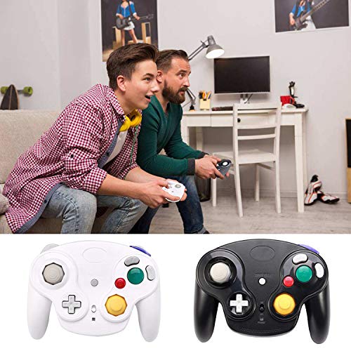 TOOPONE Wireless Gamecube Controllers, Classic Wavebird Wireless Wii Controller Remote Gamepad Joystick for Nintendo Gamecube & Wii (Black and White)