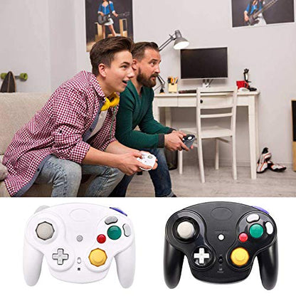 TOOPONE Wireless Gamecube Controllers, Classic Wavebird Wireless Wii Controller Remote Gamepad Joystick for Nintendo Gamecube & Wii (Black and White)