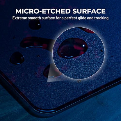 XVX Black Plum Blossoms Glass Mousepad 4.0, Hard Mouse Pad for Gaming,Ultra-Smooth Micro-Etched Surface Mouse Mat with Non-Slip Rubber Base(410mm*310mm) - color: Black(Plum Blossoms)