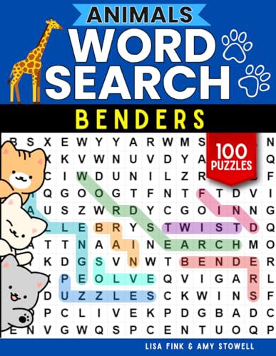 Animals Word Benders Word Search Puzzles, 100 Word Find Games, Word Seek Puzzle Book: Animal Fun For Kids, Teens, Adults and Senior Citizens Ages 8-100 (Word Search Word Benders Puzzle Book)
