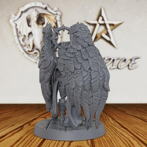 AUSPDICE Dungeons and Dragons Celestial Guardian Miniature,Unpainted DND Minis, Tabletop RPG Game Fantasy Figure, Perfect RPG Gift for Role Playing Gamers & Divine Lore Enthusiasts- AS387