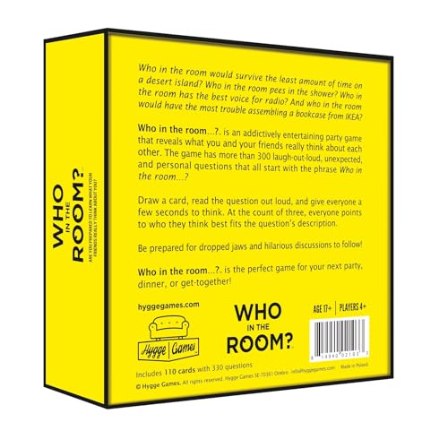 Hygge Games Who in The Room? Party Gamef Yellow