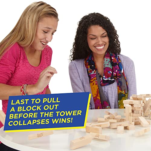 Hasbro Gaming Jenga Game | The Original Wood Block Game with Genuine Hardwood Blocks | Stacking Tower | Ages 6+ | 1 or More Players | Party Games for Kids | Family Games
