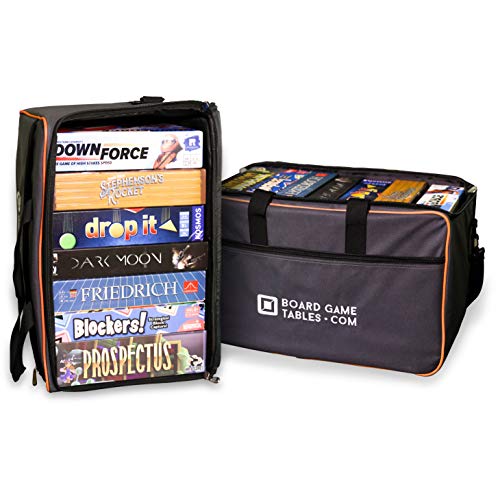 Allplay Game Haul Board Game Bag, Heavy-Duty Carry Case with Shoulder Strap | Padded Travel Bag for Board Games & Tabletop Storage | Large Capacity | Water-Resistant Design (Oxford Gray)