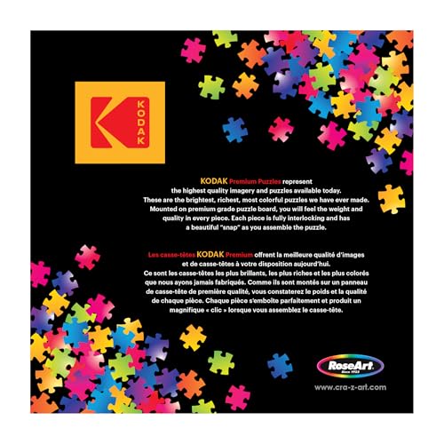 RoseArt Kodak Premium 4th of July Yard 1000 Piece Jigsaw Puzzle for Adults | 19.25" x 26.625" Finished Size, Fully Interlocking Pieces, Bonus Poster Included - style: Yard