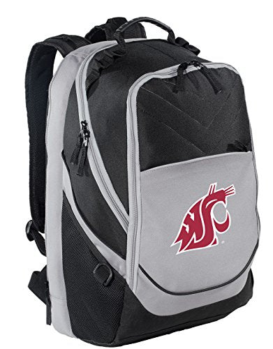 Washington State Backpack Official WSU Laptop Computer Bags (Black & Gray) - color: Black & Gray
