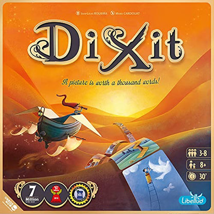 Asmodee Dixit Board Game - Award-Winning Storytelling Party Games for Adults & Kids, Creative Imagination, Parties with Friends, Family Fun for Adults, 3-6 Players Ages 8+, 30 Minute Playtime - style: Dixit
