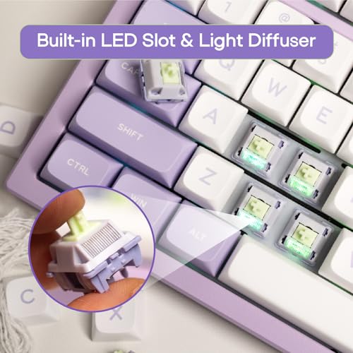 EPOMAKER Gaming Keyboard Switches, 35 PCS, Linear/Tactile Switch, 5-Pin Pre-Lubed Switch, Creamy Switches, Compatible with MX Keycaps for Mechanical Keyboard (Wisteria V2, Linear) - color: Wisteria V2