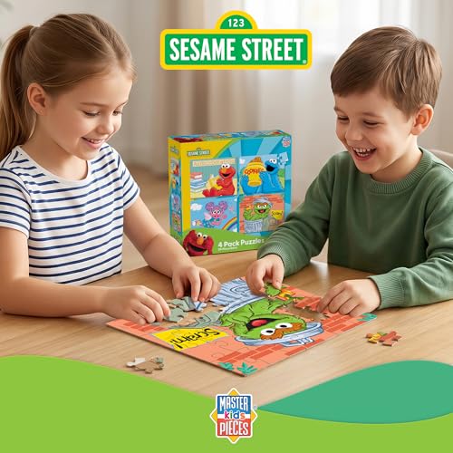 MasterPieces Puzzle Set - 4-Pack 24 Piece Jigsaw Puzzle for Kids - Sesame Street 4-Pack - 8"x10" - style: Sesame Street