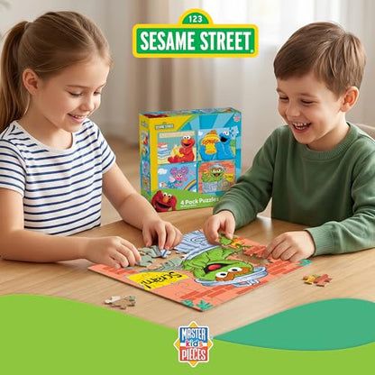 MasterPieces Puzzle Set - 4-Pack 24 Piece Jigsaw Puzzle for Kids - Sesame Street 4-Pack - 8"x10" - style: Sesame Street