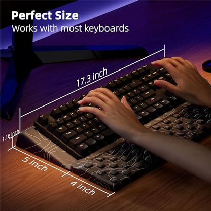 Ospelelf Tilt Keyboard Stand with Wrist Rest, Comfy Ergonomic Keyboard Riser Holder for Office Home - color: Terrain